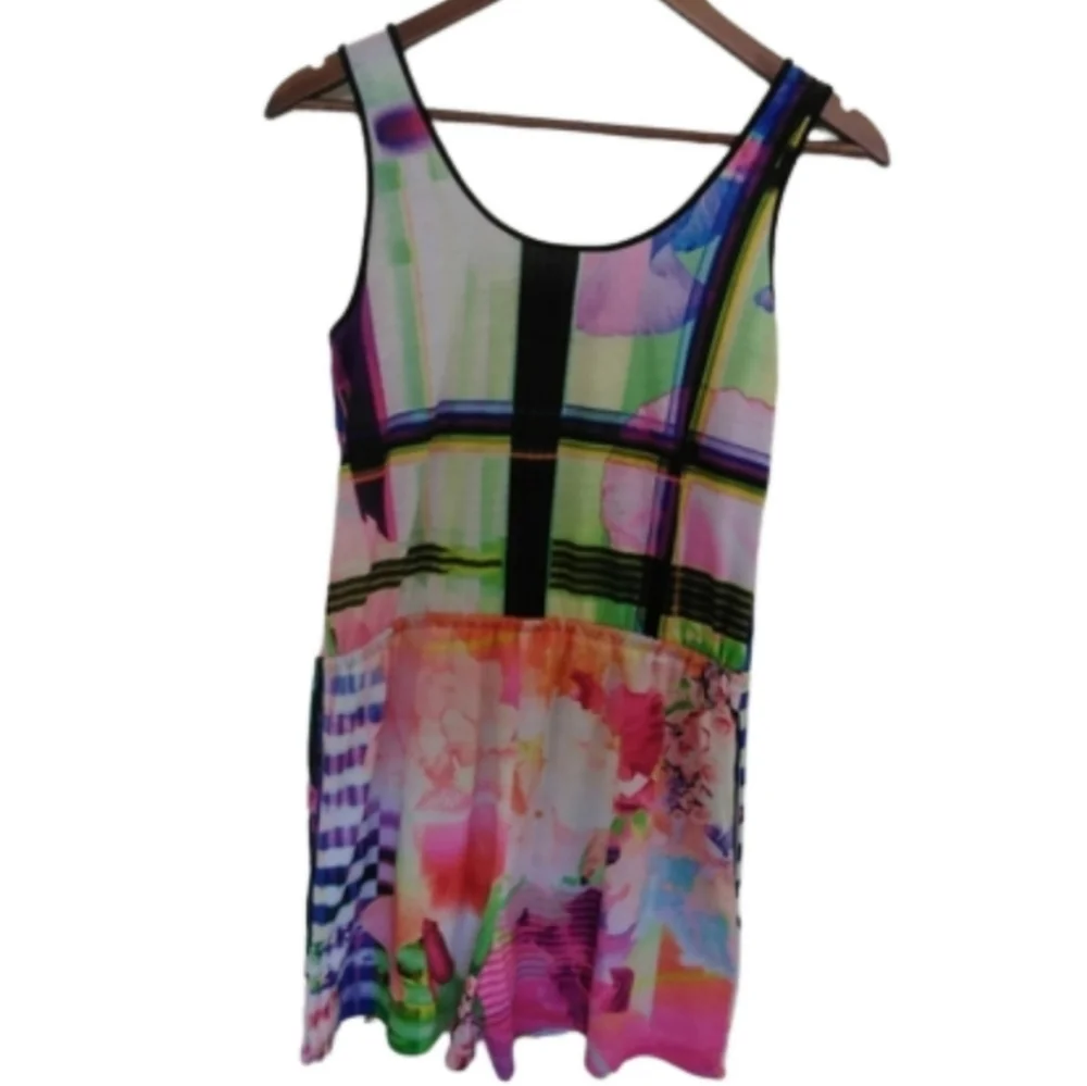 Colorful Floral Sleeveless Dream Daily by Clover Canyon Vibrant Romper Shorts